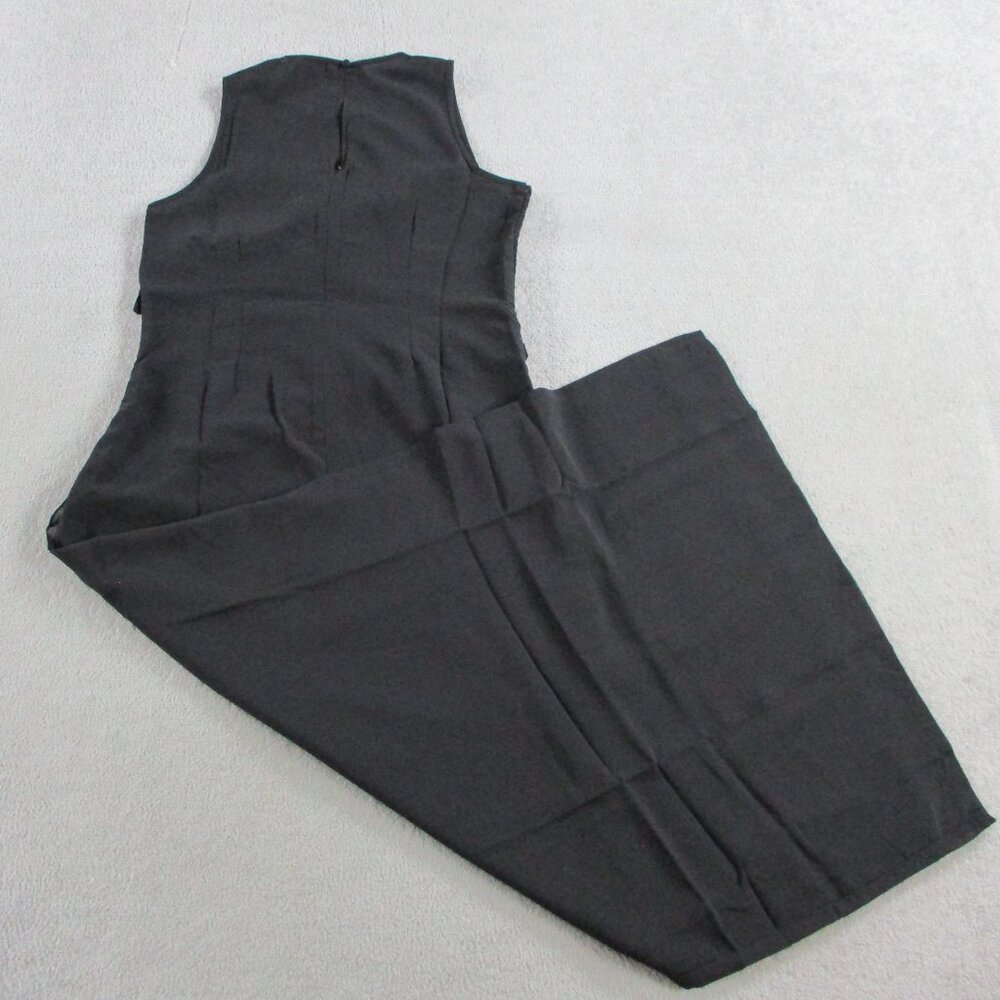 Disturbia Dress Women US 6 UK 10 Black Reflections Black Frill Detail Sleeveless - Picture 3 of 10